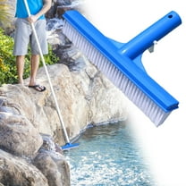 Heavy-Duty Swimming Pool Wall and Tile Brush with Wide 18" Aluminum Head and Durable Nylon Bristles for Efficient Inground Pool Cleaning and Algae Removal(Multicolor),Ccwuwei