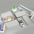 thumbnail image 1 of Shisuyan Cash Organizer Box With Lid Rectangular Money Storage Case For Bills Metal Cash Box For Home And Business Portable Banknote Holder, 1 of 8