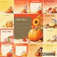 thumbnail image 6 of 3.54x3.54" Avocado Message Cards - 100 Pcs Sticky Notes + 100 Various Emoticon Stickers, Notepads for Creative Mini Cards for Home Office Decor, Fall Notepads with Pumpkin & Floral Designs, 6 of 12