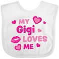 thumbnail image 3 of Inktastic Valentine's Day My Gigi Loves Me Hearts and Lips Boys or Girls Baby Bib, 3 of 4