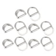 thumbnail image 1 of Doble D-Anillo Hebillas, 10uds 25mm(0,98") Metal Ajustable Multiuso D Anillos para Ropa Cintura Vestido Correas Bolsos Bufanda, Plateado Tono, 1 of 5