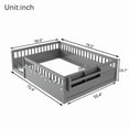 thumbnail image 3 of Montessori Floor Bed with High Rails, LED Lights & Storage Shelf, Safe & Wider Opening Gate Design, Full Size Floor Bed for Boys & Girls, Gray, 3 of 9