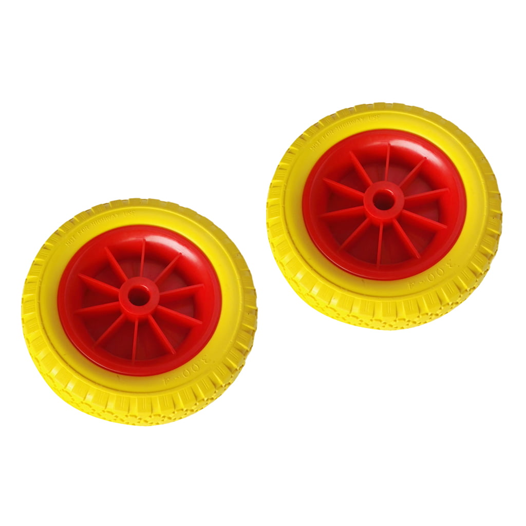 1 Pair 20.32cm/8" Puncture Proof Tyre on Wheel for Kayak Canoe Trolley Cart 