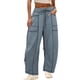 thumbnail image 1 of Pantalones deportivos Athlisan Baggy Barrel para mujer Dustyblue, talla M, 1 of 3