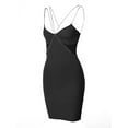 thumbnail image 4 of VISgogo - Vestido ajustado de verano para mujer, color sólido, sin mangas, sin espalda, con cadena, para discoteca VISgogo moda, 4 of 9