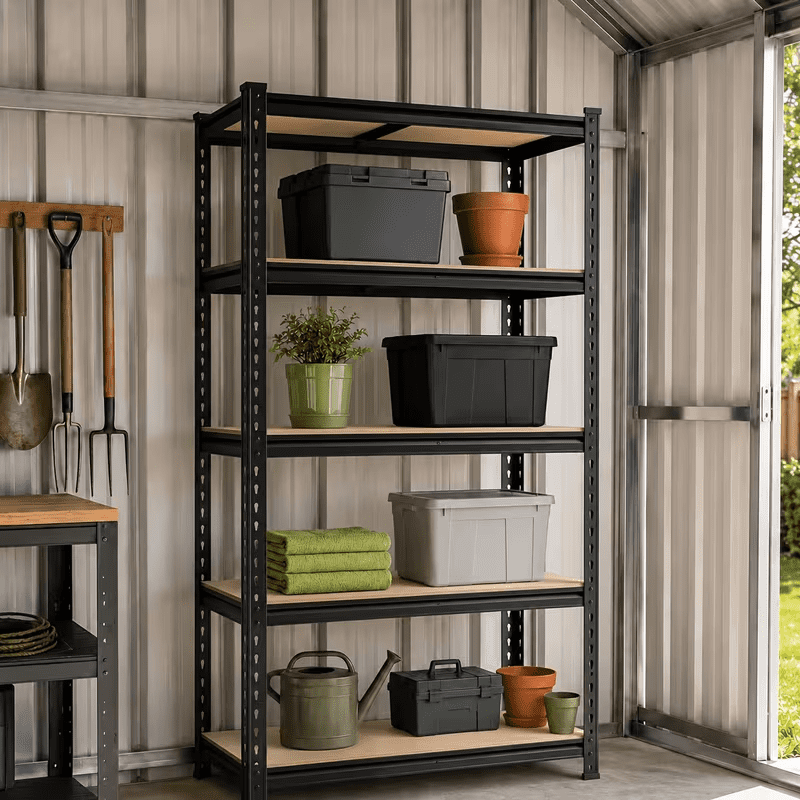 AISWORD 5-Tier Heavy Duty Garage Shelving Unit,2000 lbs Capacity Adjustable Metal Storage Rack,Free-Standing Utility Shelves for Warehouse,Home,Basement,12"D x 28"W x 60"H