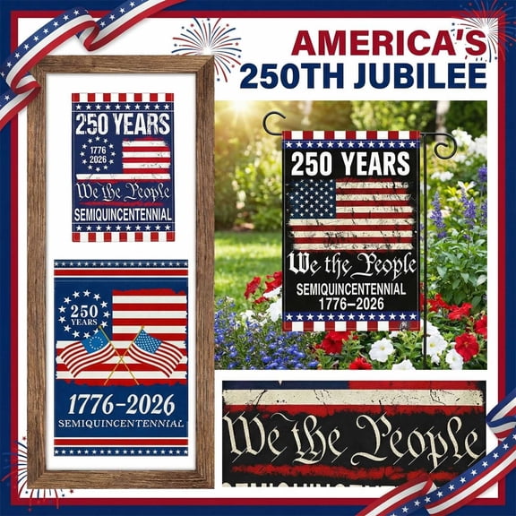 2026 Decorations, We The People, 250Th, Yard Flag, Outdoor Yard Decorations, Garden Decorations Outdoor, Holiday Decor Outdoor, Vintage Decor, 12X18 In, 1 Pc