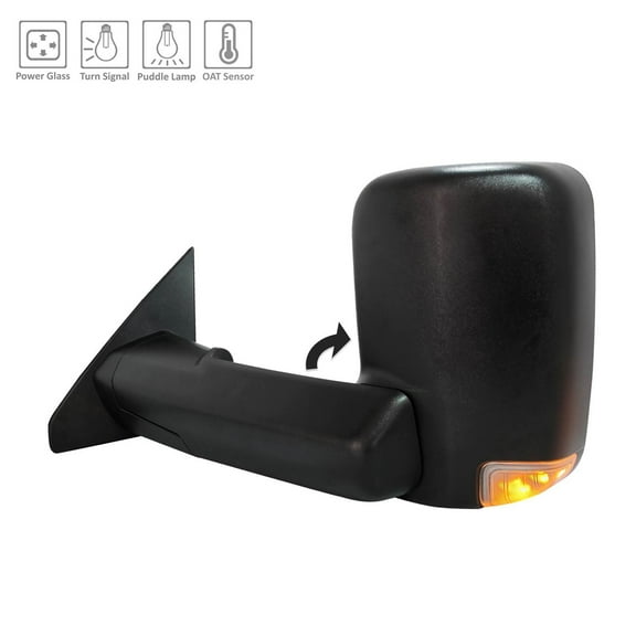New Aftermarket Premium Power Driver Side Door Mirror 68462963AA fits 2019-2024 Ram 1500