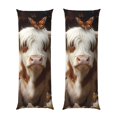 thumbnail image 1 of Fotbe Cow With Butterflies Funda para Almohada Corporal con Diseño, Funda de Microfibra Ultrasuave de 20x54 Pulgadas, Ropa de Cama Elegante, 1 of 7