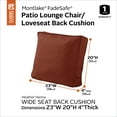 thumbnail image 2 of Classic Accessories Montlake FadeSafe Patio Lounge Chair/Loveseat Back Cushion, 23 x 20 x 4 Inch, Heather Henna, 2 of 14