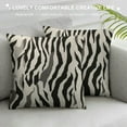 thumbnail image 3 of Jiayy  Throw Pillow Cover Black White and Gray Stripe Animal Print Skin Abstract Art Fashion Style Rectangular Throw Pillow Covers for Couch Sofa Home Decor, 3 of 5