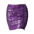 thumbnail image 4 of Moda mujer s lápiz vestido chica Streetwear elástico Mini lentejuelas abrigo para fiesta cumpleaños Festival verano Accesorios , Violeta Hugo Vestido de moda, 4 of 7