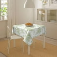 thumbnail image 4 of Sage Green Floral Tablecloth 60x60 Inch Square Vintage Chinoiserie Flower Green Toile Table Cloth Spring Decorative Polyester Stain Resistance Table Cover for Party Picnic Kitchen Decor, 4 of 6