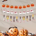 thumbnail image 4 of Halloween Paper Banner Bat Pumpkin Witch Spider Skull Halloween Wreath, 4 of 5