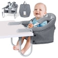 thumbnail image 2 of Orzbow Hook On High Chair, Portable High Chair for Babies- Fits Tables 0.78 to 3.14inchs Thick, Collapsible Clip On Counter High Chair with Carry Bag for Travel, Home and Restaurant, Gray, 2 of 8