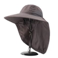 thumbnail image 3 of 1pc Sun Hat for Men & Women with Neck Flap, HOMEIORA UPF 50+ UV Protective Hiking Fishing Hats, Wide Brim Sun Hat, Dark Gray, 3 of 4