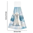 thumbnail image 2 of Haosy 2 Pack Kitchen Wash Cloths with Hanging Loops Absorbent Absorbent Quick Drying Hand Towels, Baby Seal on Iceberg, 2 of 7