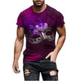 thumbnail image 1 of Camisetas de Verano Casuales Impresas Cuello Redondo Manga Corta, Camiseta Ligera de Algodón de Imitación para el Hogar, Diario Y el Uso de las Cuatro Estaciones, 1 of 6