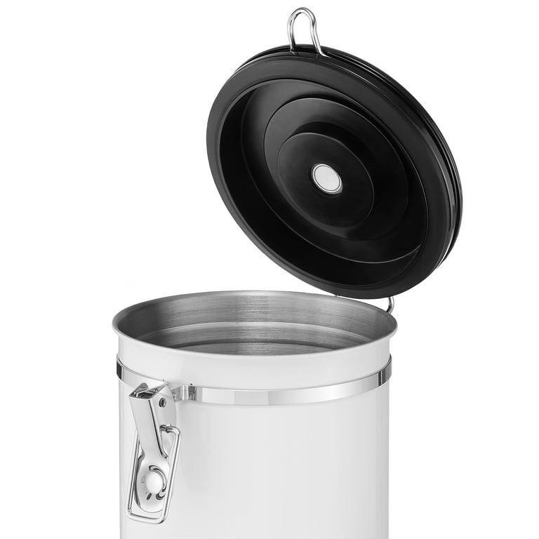 Black stainless steel coffee canister & Scoop