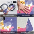 thumbnail image 4 of Vsdgher Dog Washes in a Pink Bath print Flannel Anti-Slip Floor Mat Comfort Mat Floor Carpet for Decor, Non-Slip, Home, Office, Laundry, Durable, 4 of 5