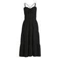thumbnail image 5 of Time and Tru Women's Cross Back Dress with Tiered Skirt, Sizes XS-XXXL, 5 of 6