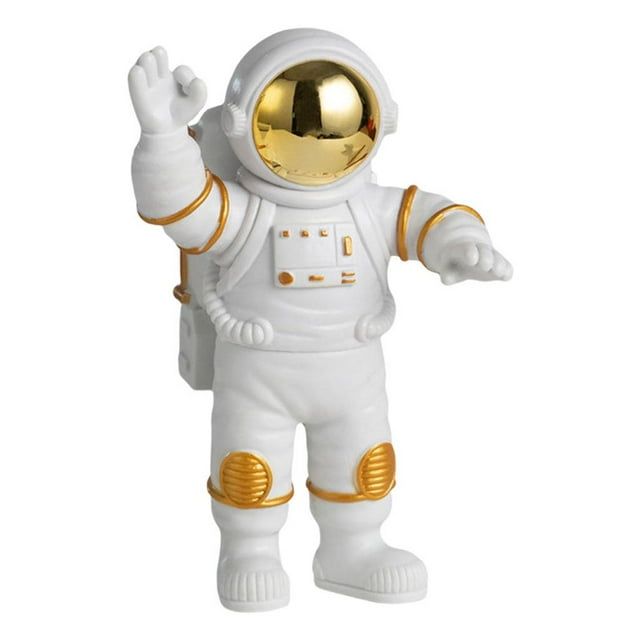 Figuras de astronauta para niños, estatuas de astronautas, adornos, 9 figuras de mesa de acción, manualidades, regalo, 5, 8, decoración de astronautas para niños vivos Posición dorada