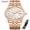 ros Gold, variant on SKMEI Watches for Men,Luxury Round Big Face Business Dress Analog Quartz Mens Wristwatch Gifts for Men