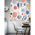 thumbnail image 4 of Abstract Dots Circles Sheer Curtains 72 Inches Long 2 Panels Wave Point Lines Simple Light Filtering Semi Sheer Window Curtains Drapes for Bedroom Living Room 52"x72", 4 of 7