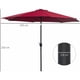 thumbnail image 2 of Sombrilla de Jardín Ø295x250 cm con Manivela Parasol Exterior con Mecanismo de Inclinación y Poste Desmontable de Metal para Terraza Piscina Patio esquí esquí Gafas de esquí, 2 of 5
