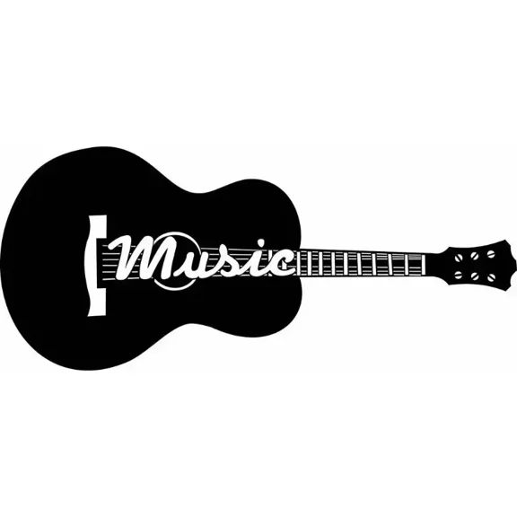 Acoustic Guitar Metal Wall Sign Home Décor Idea-Decorative Accent Metal Art Sign Wall decoration Artwork Iron Art Silhouette