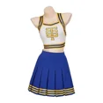 thumbnail image 3 of Uniforme de animadora Taylor Swift, disfraz de cosplay de Halloween, disfraces de baile de hip hop, vestido de animadora de baile azul y blanco, traje para niñas, 3 of 5