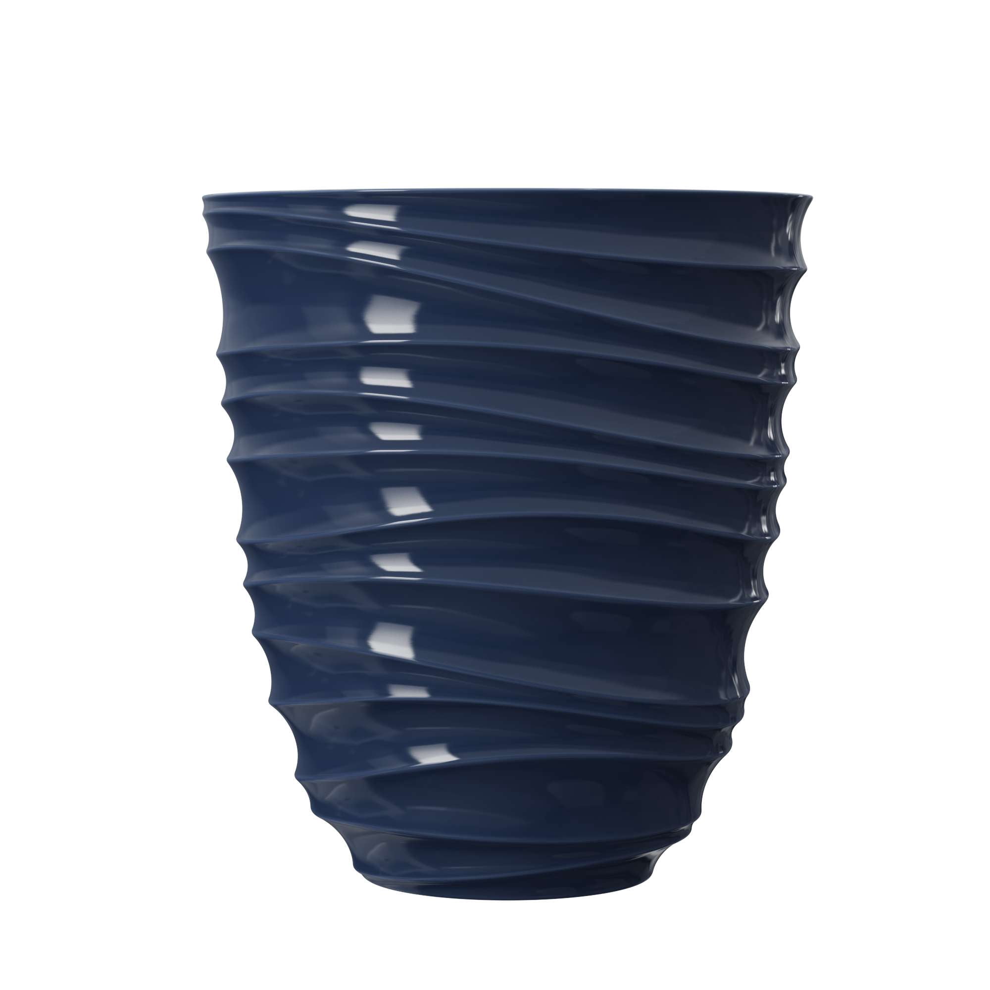 Mainstays Capri 16" x 16" x 18" Round Blue Cove Plastic Planter