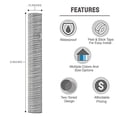 thumbnail image 3 of Aluminum Mezuzah Case with 3D Painted Shin Design Easy Peel and Stick Judaica Door Mezuza for Parchment Scroll (Light Grey/Black, 6 Inches), 3 of 6