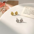 thumbnail image 4 of Cute Apple Stud Earrings 925 Sterling Silver Small Earrings Fruit Cartilage Tragus Piercing Studs Post Dainty Ear Jewelry, 4 of 4