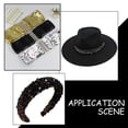 thumbnail image 6 of 14 Yards 3/5 Inch Sequin Ribbon Trim Black Sequin Glitter Trim Metallic Sequin Braid Trim 2 Rows Flat Glitter Ribbon Bling Fabric Paillette Elastic, 6 of 6