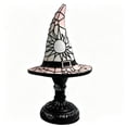 thumbnail image 2 of Witch Hat Lamp, Halloween Stained Glass Resin Witch Hat Desk Lamp, USB Powered Gothic Wizard Hats Night Light, Festive Atmosphere Night Light for Halloween Party Decor(8"-H), 2 of 7