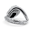 thumbnail image 3 of Antique Cobra Snake Animal Oxidized Serpent Band Thumb Ring Size 9, 3 of 5