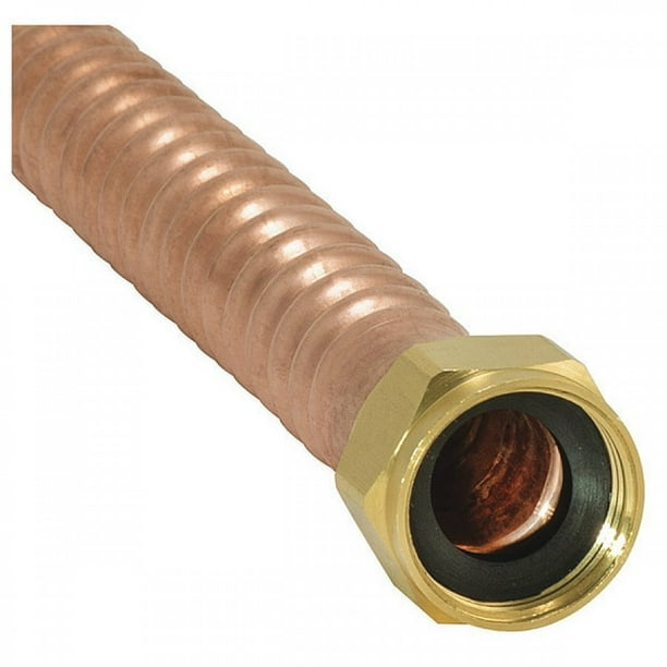 Eastman 0437712 Water Heater Connector, 12 Inch Length, Copper