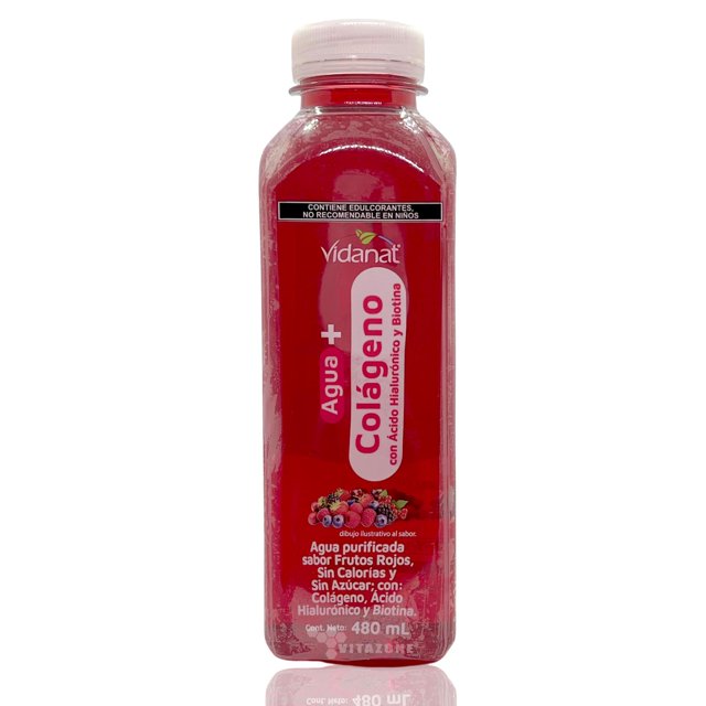 Colágeno Biotina Ácido Hialuronico bebible 480 ml Frutos Vidanat Vidanat VDTCOLAGENOBEBIBLEFRUTOS