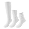 thumbnail image 2 of Besolor 3 Pairs Women's Scrunch Socks Warm Frilly Knit Crew Socks Soft Thick High Boot Socks Long Tube Stacked Socks, 2 of 8