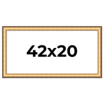 42x20 Frame Gold Plein Aire Solid Wood Picture Frame Width 2 Inches | Interior Frame Depth 0.5