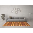 thumbnail image 3 of Ahgly Company Indoor Rectangle Solid Orange Modern Area Rugs, 2' x 5', 3 of 4