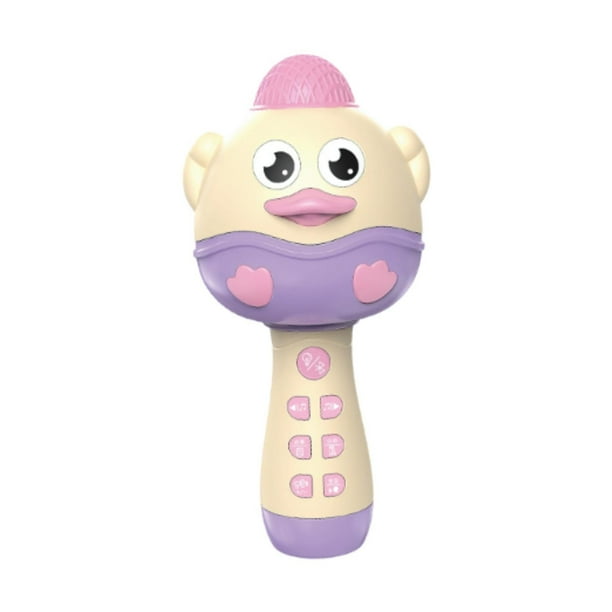 Micrófono de karaoke para niños, juguete compacto, recargable, para adultos y niños. Rosa