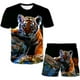 thumbnail image 2 of Conjuntos de ropa de tigre para niños y niñas, camisetas bonitas de verano, pantalones cortos, 1-14 años, 2 uds., trajes de ropa, trajes informales de moda para niños, trajes 5T Gao Jinjia LED, 2 of 2