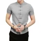 thumbnail image 1 of Camisa Hombre Cuello Mao Color Sólido Manga Corta -bruce Lee, 1 of 5