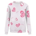 thumbnail image 4 of Hauts pour Femmes Manches Longues Col Rond Saint-Valentin Récréatif Manches Longues Hauts Décontractés pour Femmes, 4 of 7