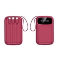 thumbnail image 1 of Mini Power Bank Genérico PB20000 Portátil Rojo 20000mAh 4 Cables USB Tipo Clet LED, 1 of 3