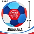 thumbnail image 2 of Balón de fútbol sala Revive Wonder The Soft, tamaño 4, rojo, blanco y azul, 2 of 6