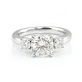 thumbnail image 4 of solitaire jewels 2CT Cushion Moissanite 3 Stone Engagement Ring For Women, 14K Yellow Gold, 4 of 8