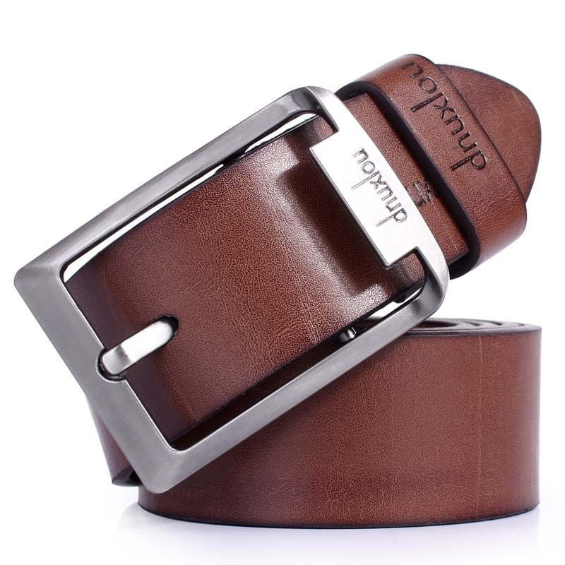 Classice Men Genuine Pin Buckle Belt Leather Strap Double-sided Belts Waistband 